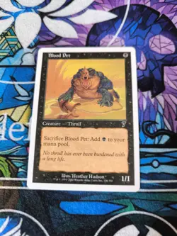 MTG Blood Pet 🇬🇧 Nm Magic the Gathering Seventh 7th Edition 2001 OG Card - Image 2