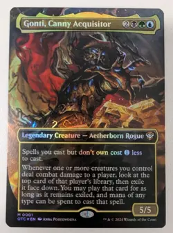 Gonti, Canny Acquisitor (Borderless) - MTG Outlaws of Thunder Junction FOIL - Image 1