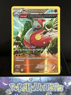 Pokemon Card Medicham 81/160 Primal Clash Reverse Holo Near Mint - Image 1