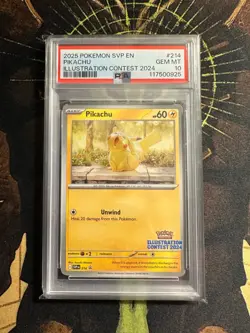 Pokemon Pikachu 214 Illustration Contest 2024 Promo PSA 10 - Image 1