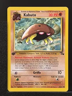 Carte Pokemon Kabuto 50/62 Edition 1 Ed 1 Fossile Wizards 7 FR - Image 2