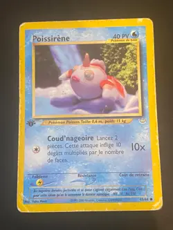 CARTE POKEMON POISSIRENE 45/64 EDITION 1 FR COMMUNE NEO REVELATION - PL - Image 1