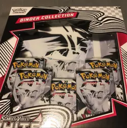 Pokemon White Flare Binder Collection Box 5 Booster Packs - Image 3