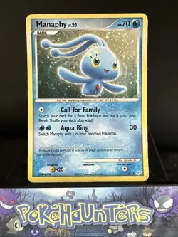 Pokemon Card Manaphy 4/12 Diamond & Pearl Holo Rare Played - Image 1