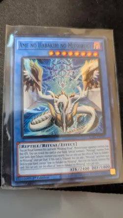 Yugioh Ame no Habakiri no Mitsurugi - ALIN-EN092 - Super Rare 1st Edition - Image 1