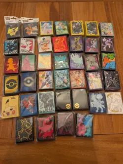 Pokemon Lot Of 39 Different 65 Count Sleeves No Duplicates - Image 1