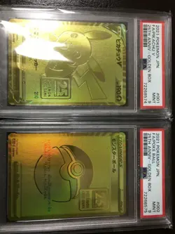 Pokemon Card Pikachu V Gold Set PSA9 2-Piece - Image 1