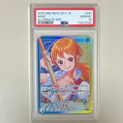 One Piece Card Swift Fist Nami Leader Parallel OP11 041 PSA10 - Image 1