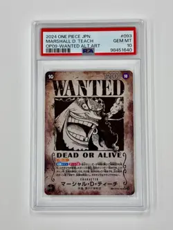 One Piece Card Bounty Poster Marshall D. Teach PSA10 New Emperor - Image 1