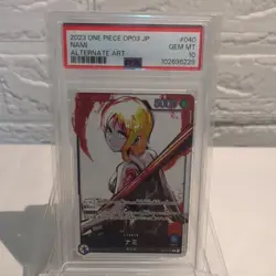 P L Nami (Parallel) OP03 Mighty Enemy ONE PIECE Card Game PSA10 - Image 1