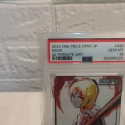 P L Nami (Parallel) OP03 Mighty Enemy ONE PIECE Card Game PSA10 - Image 3