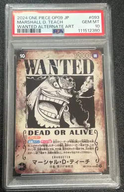 One Piece Card Game Marshall D. Teach psa10 - Image 1