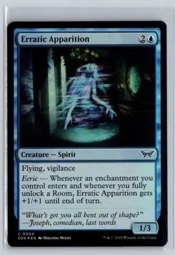 FOIL Erratic Apparition Duskmourn Common - MTG Magic the Gathering Card - Image 1