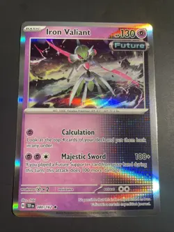 Iron Valiant 80/162 Holo Rare - Pokemon TCG Temporal Forces Card - Image 1