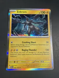 Zekrom 66/182 Holo Rare - Pokemon TCG Scarlet & Violet Paradox Rift Card - Image 1
