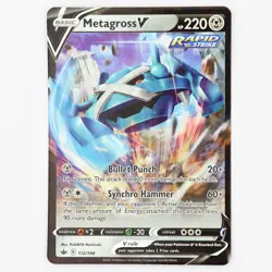 Metagross V 112/198 Chilling Reign Rapid Strike LP Pokemon TCG Card Holo Rare - Image 1