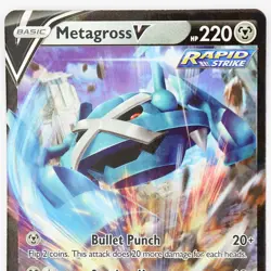 Metagross V 112/198 Chilling Reign Rapid Strike LP Pokemon TCG Card Holo Rare - Image 2