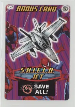 2008 Spider-Man Heroes & Villains Power Card Collection Bonus SHIELD Jet #262 - Image 1