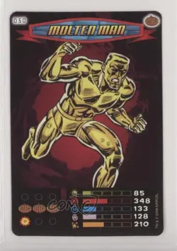 2008 Spider-Man Heroes & Villains Power Card Collection Molten Man #050 - Image 1