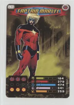2008 Spider-Man Heroes & Villains Power Card Collection Captain Marvel #135 - Image 1