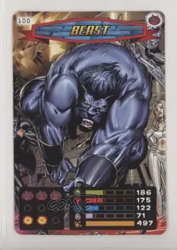 2008 Spider-Man Heroes & Villains Power Card Collection Beast #100 - Image 1