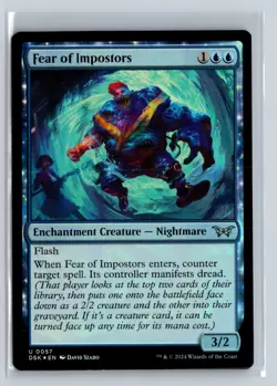 FOIL Fear of Impostors Duskmourn Uncommon - MTG Magic the Gathering Card - Image 1