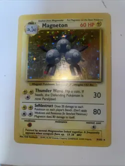 Pokemon TCG Old Card Lot, Clefable, Magnetron, Mewtwo, Raichu, Bad Condition - Image 2