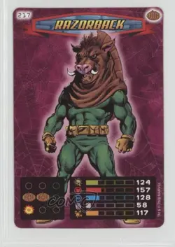 2008 Spider-Man Heroes & Villains Power Card Collection Razorback #217 - Image 1