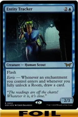 1x - Entity Tracker - FOIL #53 - Duskmourn: House of Horror - NM MTG - Image 1