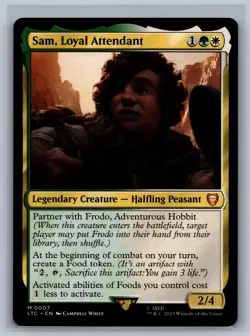 Magic MTG Commander: The Lord of the Rings Sam, Loyal Attendant #0007 TCG CCG - Image 1