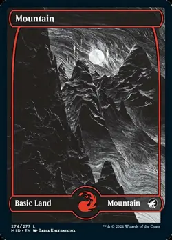 MTG Mountain (274) [Innistrad: Midnight Hunt] Lightly Played - Image 1
