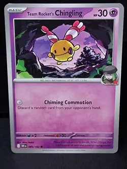 Pokemon TCG : 085/182 Team Rocket's Chingling : Common Card : Destined Rivals - Image 1