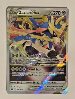 Zacian 2023 Pokemon Sword & Shield Crown Zenith VSTAR 096/159 Rare Holo - Image 2