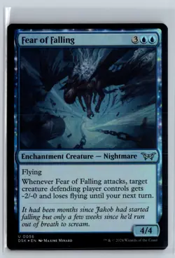 FOIL Fear of Falling Duskmourn Uncommon - MTG Magic the Gathering Card - Image 1