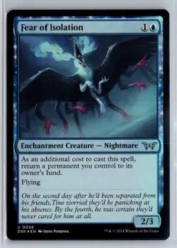 FOIL Fear of Isolation Duskmourn - MTG Magic the Gathering Card - Image 1
