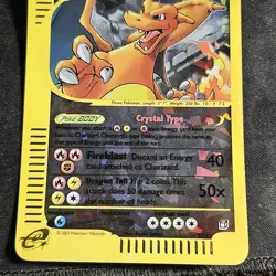2003 Pokemon CRYSTAL CHARIZARD Skyridge REVERSE HOLO Rare JUMBO TOPPER Card 9/12 - Image 5