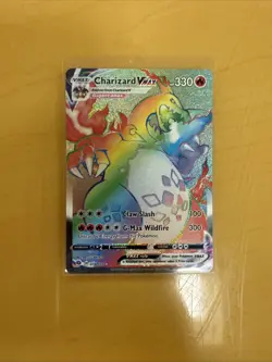 Pokemon TCG Charizard VMAX Rainbow Holo Card 74/73 Champions Path Secret Edition - Image 1