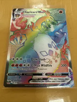 Pokemon TCG Charizard VMAX Rainbow Holo Card 74/73 Champions Path Secret Edition - Image 2
