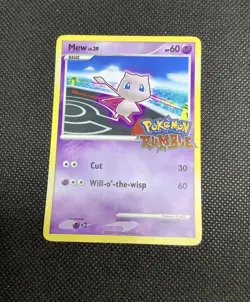 2009 Mew Pokemon Rumble Stamped Promo 10/16 TCG Card NM - Image 2