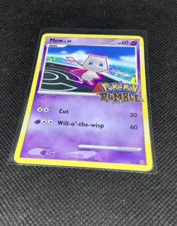 2009 Mew Pokemon Rumble Stamped Promo 10/16 TCG Card NM - Image 3