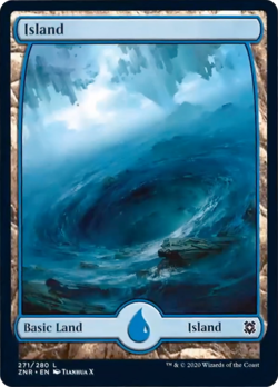Island (271) Zendikar Rising HEAVILY PLD Basic Land MAGIC MTG CARD ABUGames - Image 1