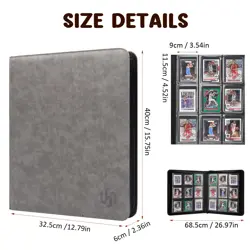 Toploader Binder, 9 Pocket Top Loader Card Binder for Trading Cards Top Loade... - Image 5