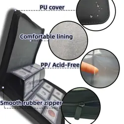 Toploader Binder, 9 Pocket Holds 252 3"×4" Top Loader Binder, Sports Card & T... - Image 3