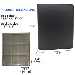 Toploader Binder, 9 Pocket Holds 252 3"×4" Top Loader Binder, Sports Card & T... - Image 4