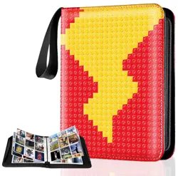 Card Binder 9 Pocket, 900 Pockets Trading Card Binders, Double Sided PU Toplo... - Image 1