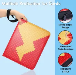 Card Binder 9 Pocket, 900 Pockets Trading Card Binders, Double Sided PU Toplo... - Image 3