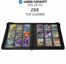 324 Pockets Toploader Binder, Trading Card Binder Zippered Album Holds 3"x 4"... - Image 2