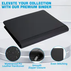 9 Pocket Top loader binder, Trading Card Binder Holds 288 Toploaders, Topload... - Image 3