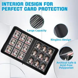 9 Pocket Top loader binder, Trading Card Binder Holds 288 Toploaders, Topload... - Image 4