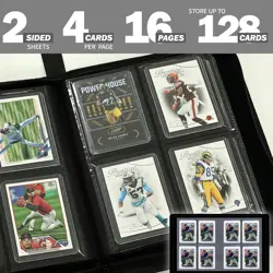 Card Binder for Toploaders, Portable 4 Pockets Trading Card Holder Albums for... - Image 2